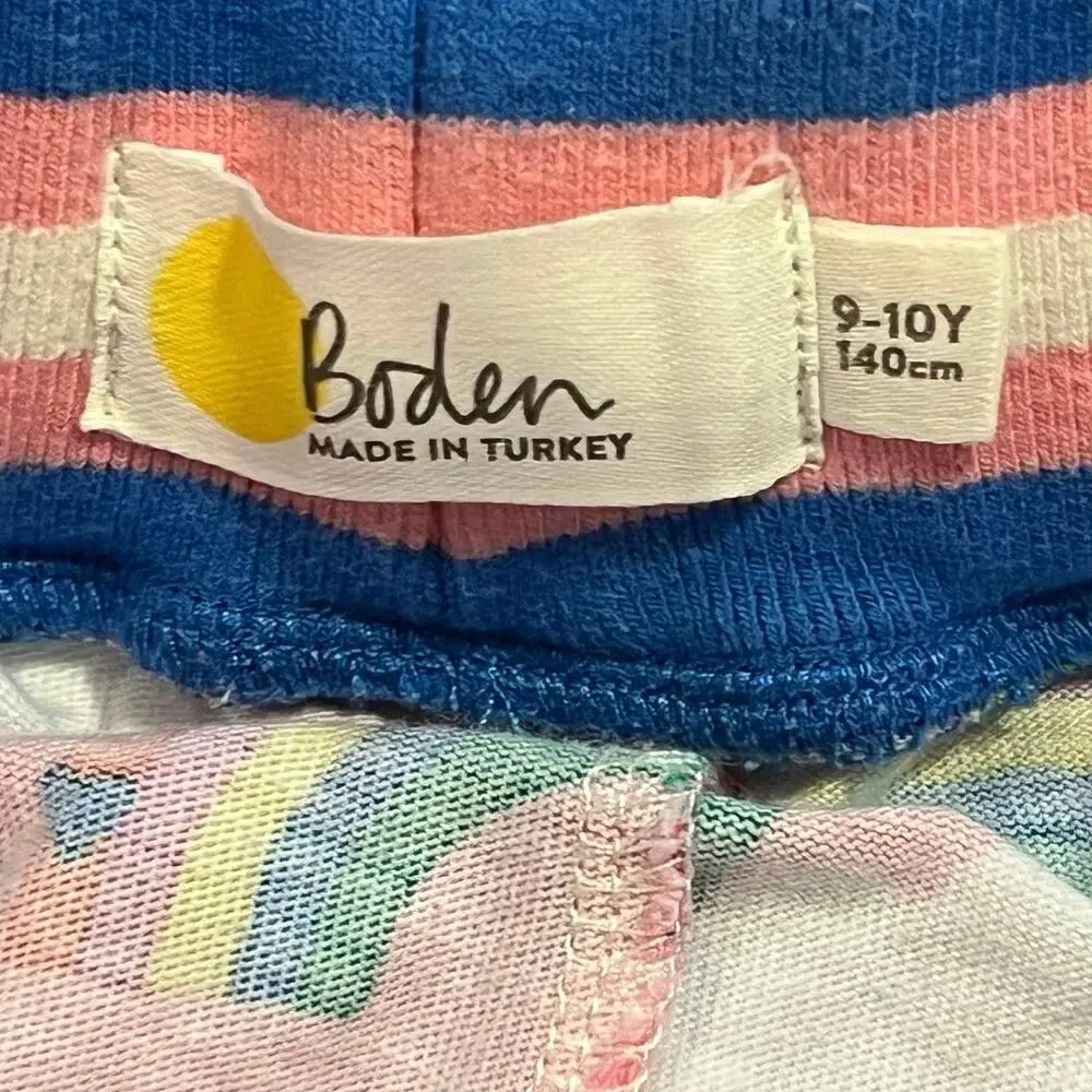 Boden Girls Knit Skirt Size 9-10y Rainbow Colorful Play Pockets Casual